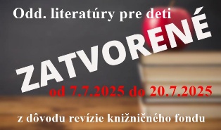 OZNAM PRE ČITATEĽOV